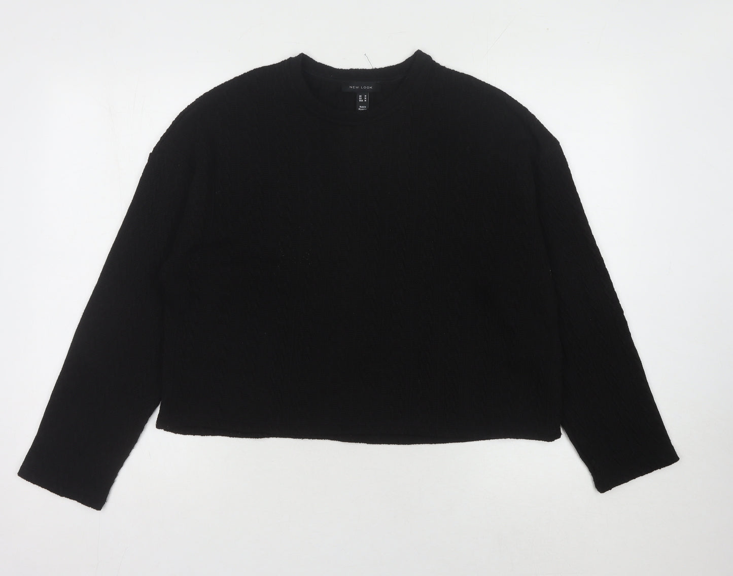 New Look Women’s Black Crew Neck Jumper Size M