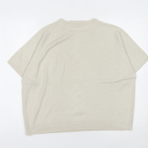 Berketer Women Beige 18-20 Floral Knit Jumper