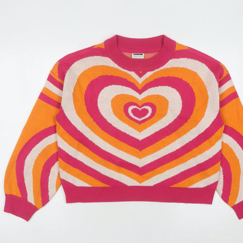 Noisy May Women's Multicoloured Heart Jumper M