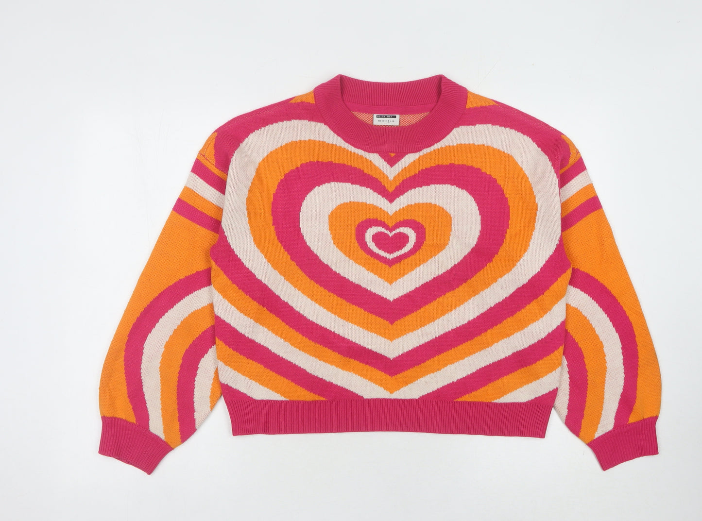 Noisy May Women's Multicoloured Heart Jumper M