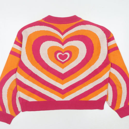 Noisy May Women's Multicoloured Heart Jumper M