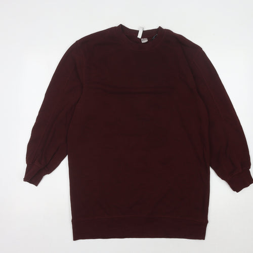 H&M Women’s Red XS Long Sleeve Crew Neck Dress