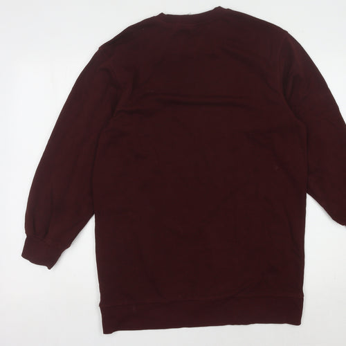 H&M Women’s Red XS Long Sleeve Crew Neck Dress