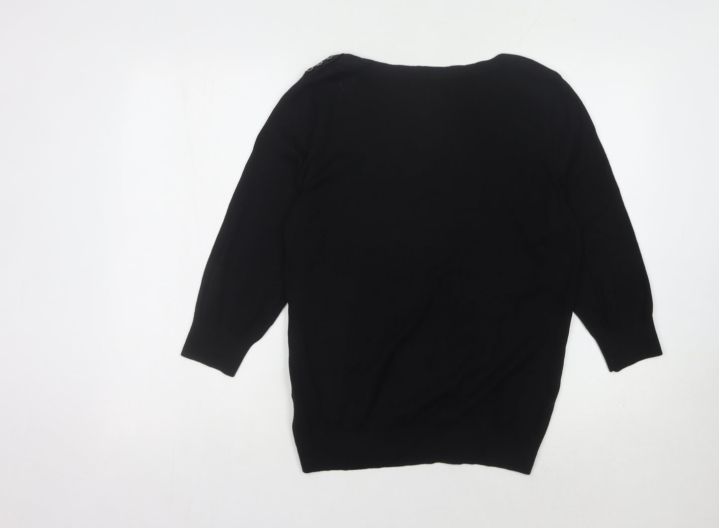 Next Women's Black Boat Neck Jumper, Size 16, Casual Style