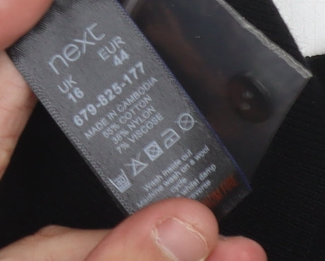 Next Women's Black Boat Neck Jumper, Size 16, Casual Style