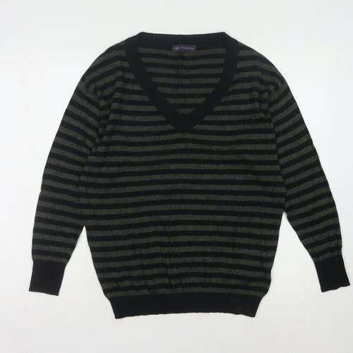 Marks and Spencer Women's Black Striped Pullover Jumper