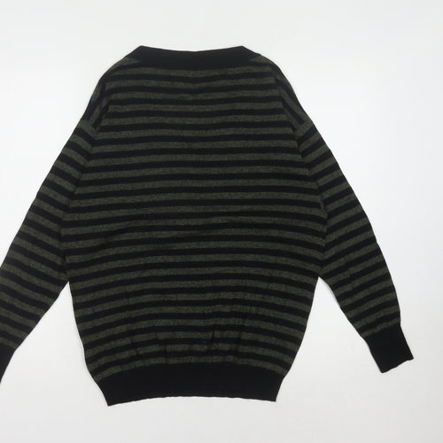 Marks and Spencer Women's Black Striped Pullover Jumper