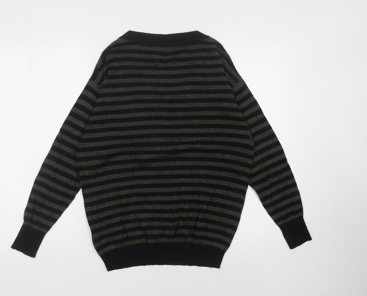 Marks and Spencer Women's Black Striped Pullover Jumper