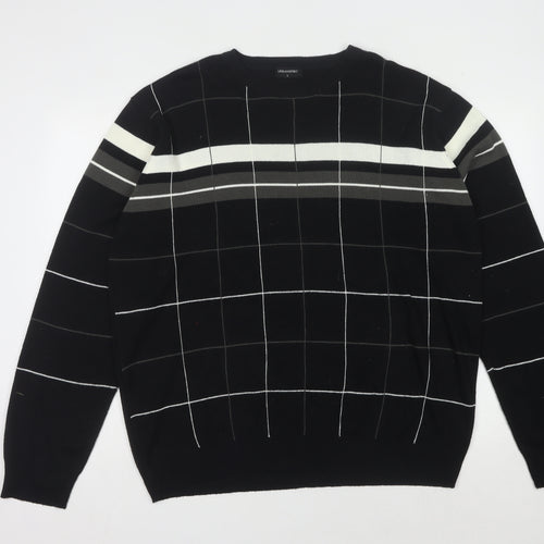 Urban Spirit Men's Black Check Pullover Jumper L