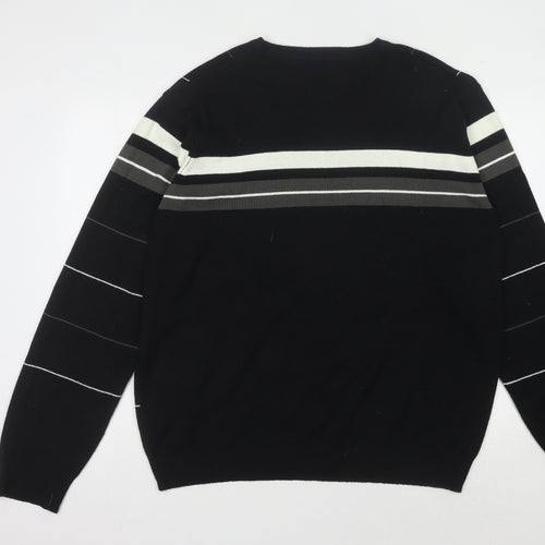 Urban Spirit Men's Black Check Pullover Jumper L