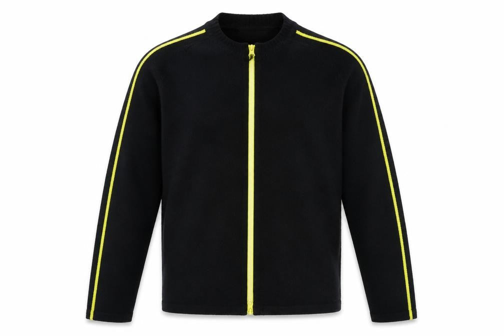 Front view of Cutting Edge Men's Black Full Zip Jumper Large