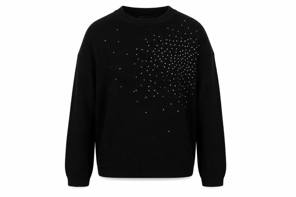 Front view of New Look Women's Black Studded jumper M