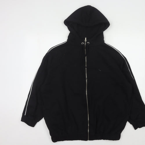 Boohoo Women’s Black Full Zip Hoodie Size 10
