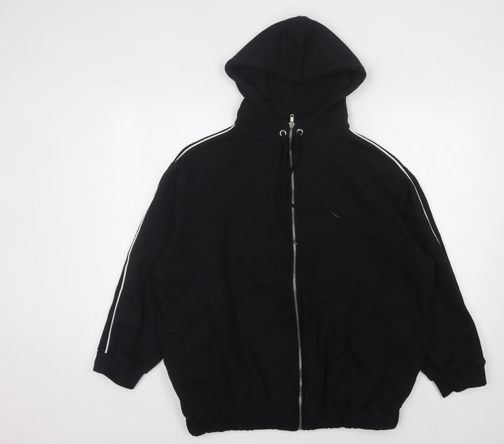 Boohoo Women’s Black Full Zip Hoodie Size 10