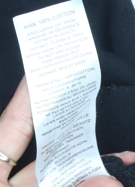 Boohoo Women’s Black Full Zip Hoodie Size 10