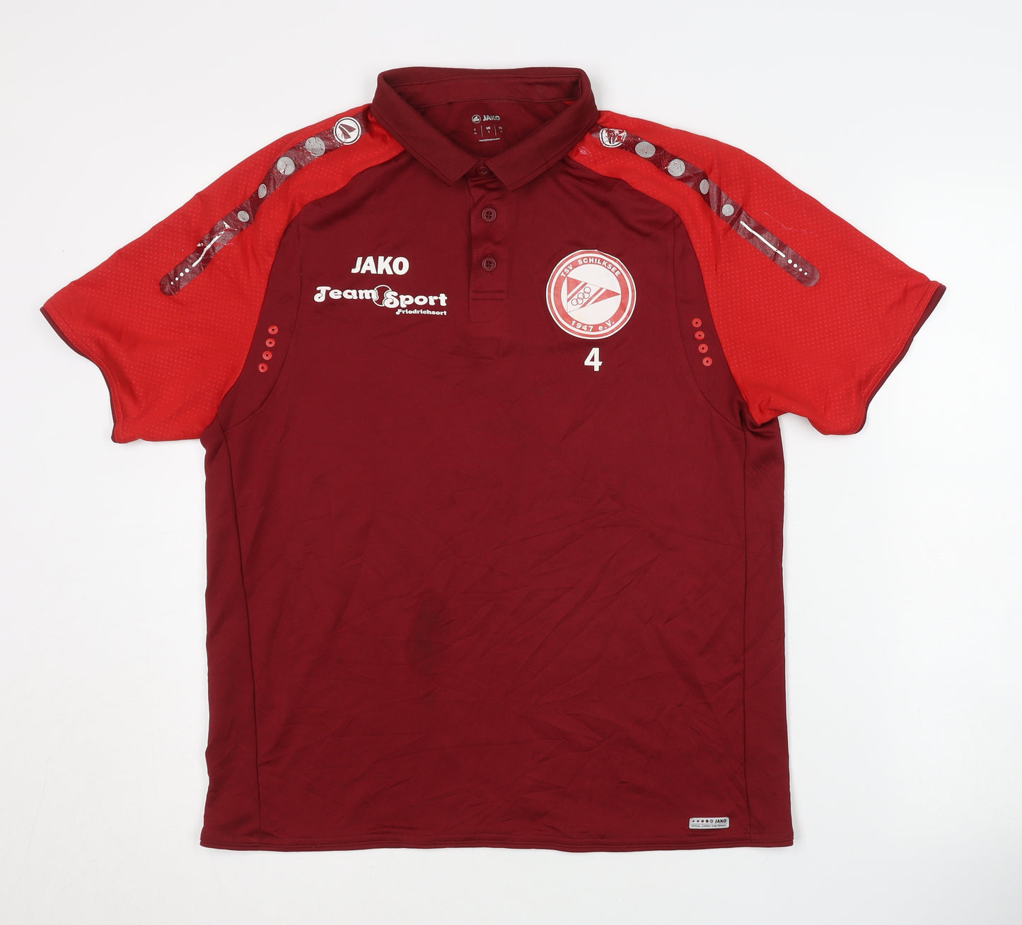 JAKO Men's Red Polo Medium Football Jersey