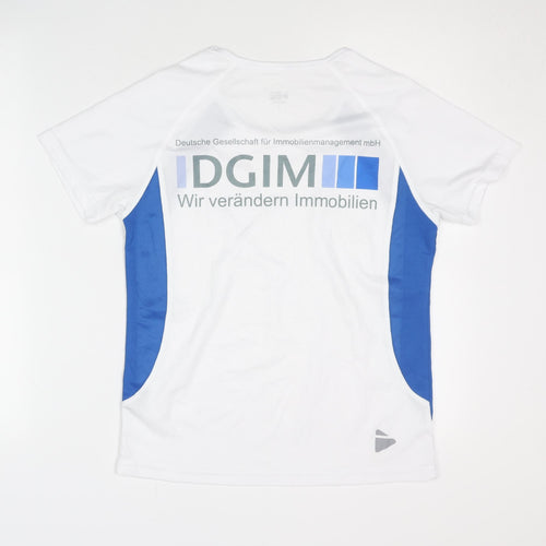 DEE Women's White Blue Running T-Shirt, Size S