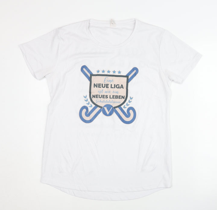 Just Cool Unisex White T-Shirt M for Activewear