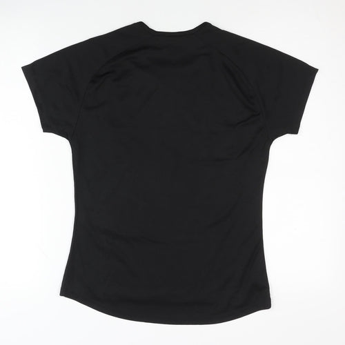 Sporty Women's Black Running T-Shirt, Size S