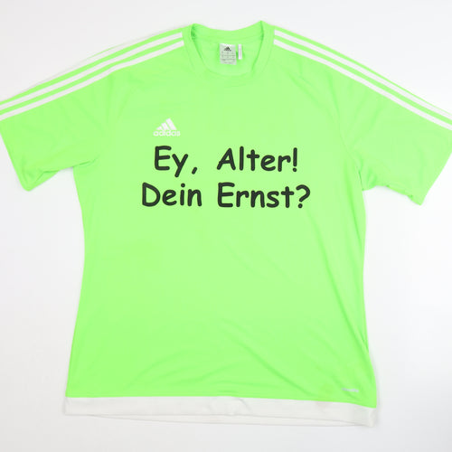 Adidas Men's Green XL Graphic Print T-Shirt
