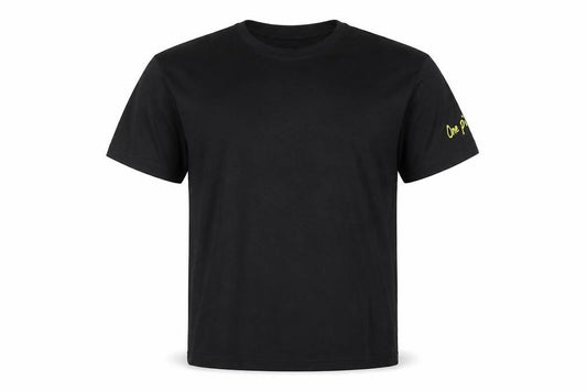 Front view of One Piece Black Anime T-Shirt unisex, size S