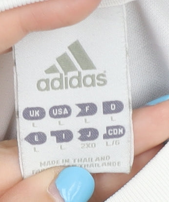 Adidas Men's White Football Jersey Size L