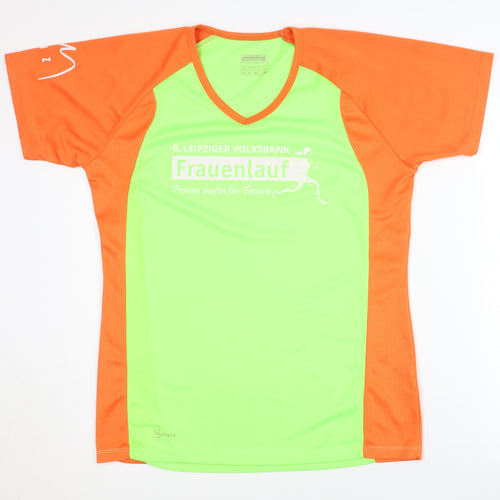 Frauenlauf Women’s Green/Orange Running T-Shirt XL
