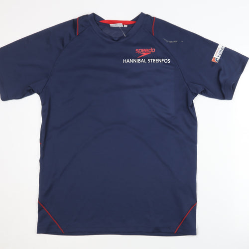 Speedo Men's Blue Short Sleeve Jersey T-Shirt