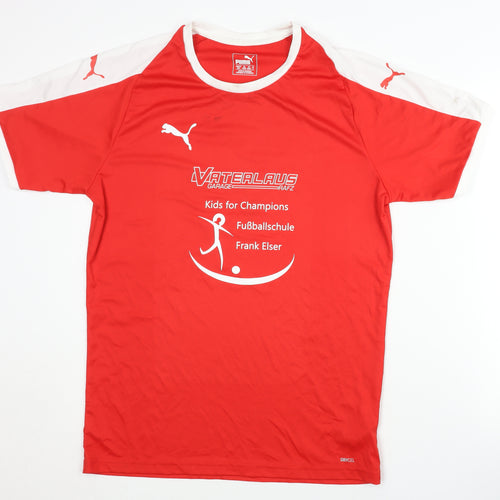 Puma Men's Red Football T-Shirt Medium