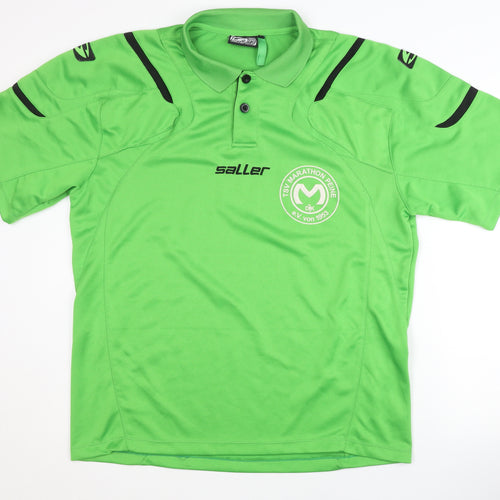 Saller Men's Green Polo Football Jersey Size L