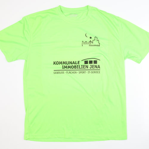 AWDis Men's Green T-Shirt XL, Running, Logo Accent