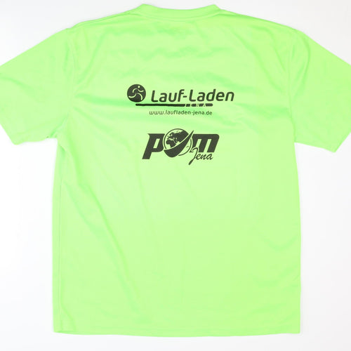 AWDis Men's Green T-Shirt XL, Running, Logo Accent