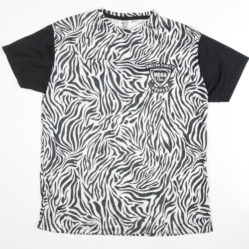 Mega Park Men's XL Zebra Print T-Shirt