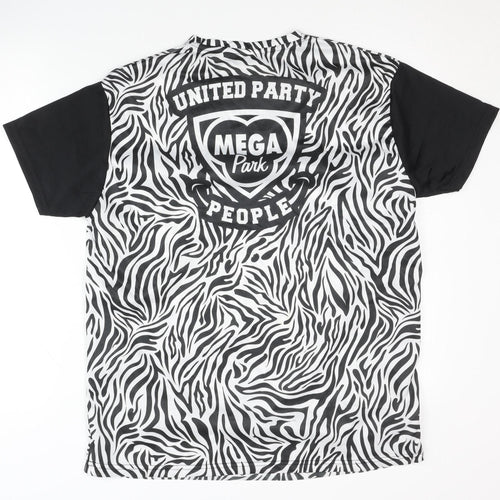 Mega Park Men's XL Zebra Print T-Shirt