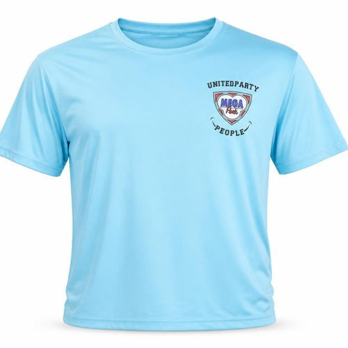 Mega Park Men's Blue XL T-Shirt, Crew Neck, Graphic Print