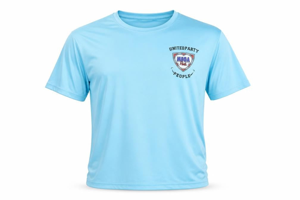 Mega Park Men's Blue XL T-Shirt, Crew Neck, Graphic Print
