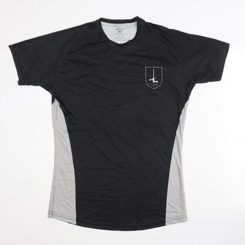 SPEETEE Men's Black Athletic T-Shirt, Size L