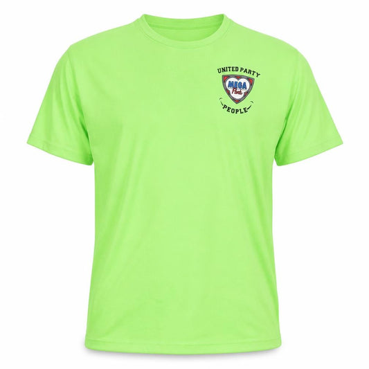 Front view of MEGA Park Green Graphic T-Shirt unisex m
