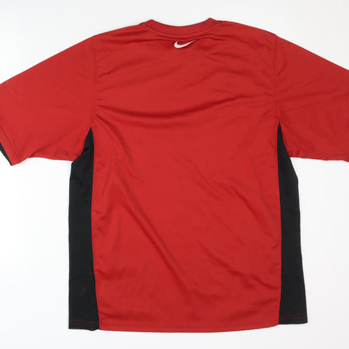 Nike Men's Red Football Jersey T-Shirt L