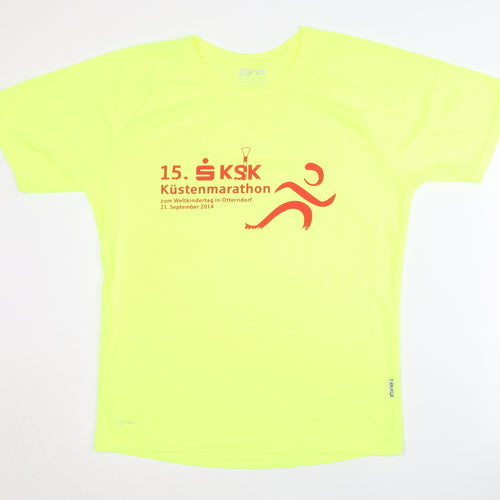 Cana Sports Men's Yellow Running T-Shirt M