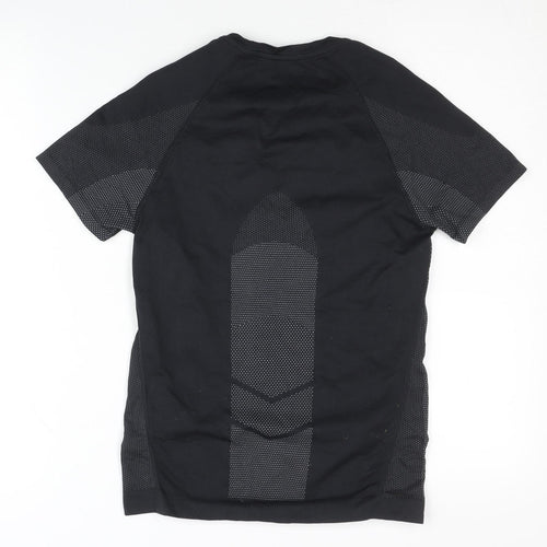 Women's Black Activewear T-Shirt, Size M
