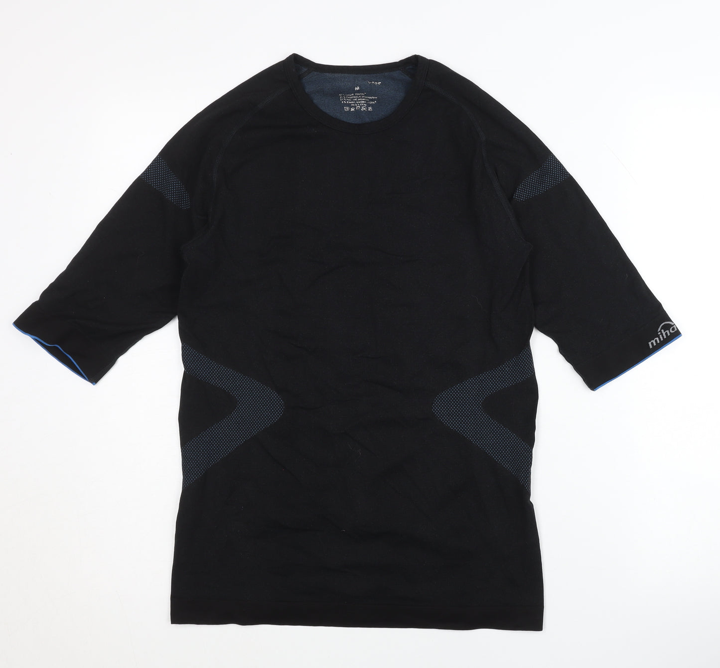mindbodytec Men's Black Gym T-Shirt, Medium, Short Sleeve