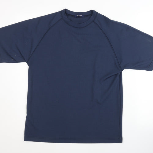 GERMAN'S Men's Blue Basic T-Shirt, Size S, Activewear