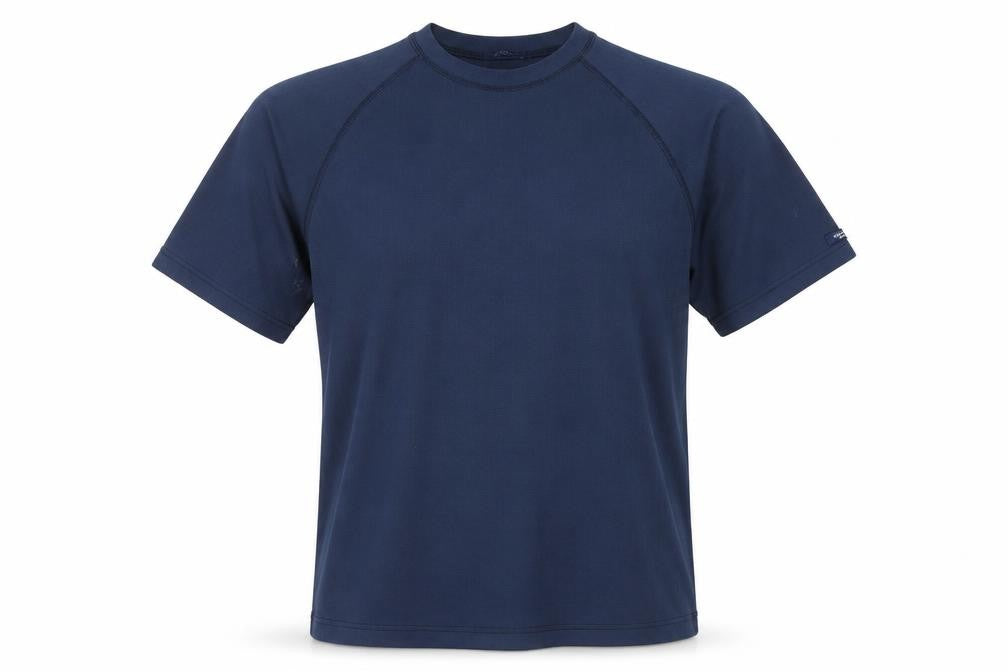 Front view of GERMAN'S Men's Blue Basic T-Shirt, size S, Activewear