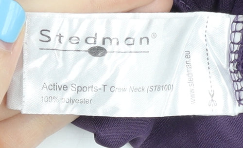 Stedman Women's Purple T-Shirt Medium Athletic Fit
