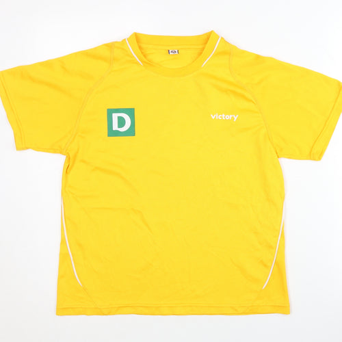 Victory Boys Yellow Football T-Shirt Size 8 Plus