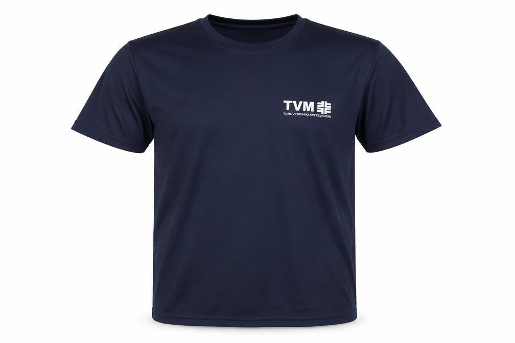 Front view of James & Nicholson Blue Men's Large T-Shirt