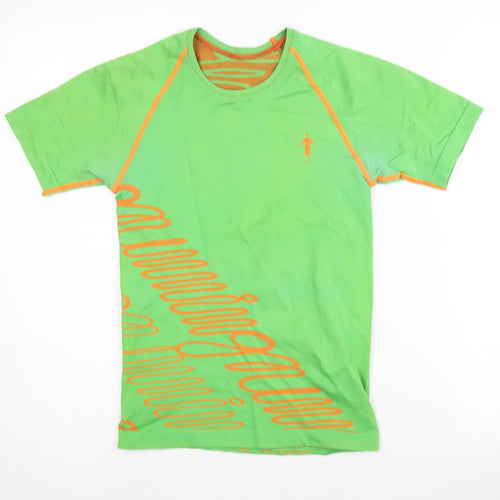 Unisex Green T-Shirt, Short Sleeve, Size 8, Raglan Style
