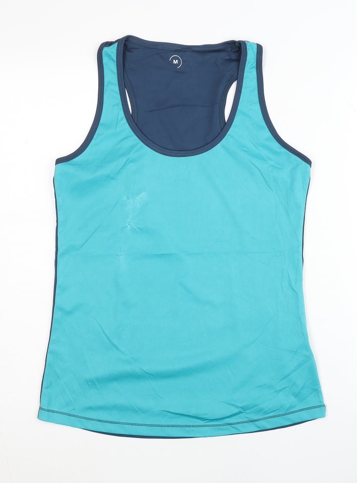 Women's Blue Sleeveless Tank Top - Medium