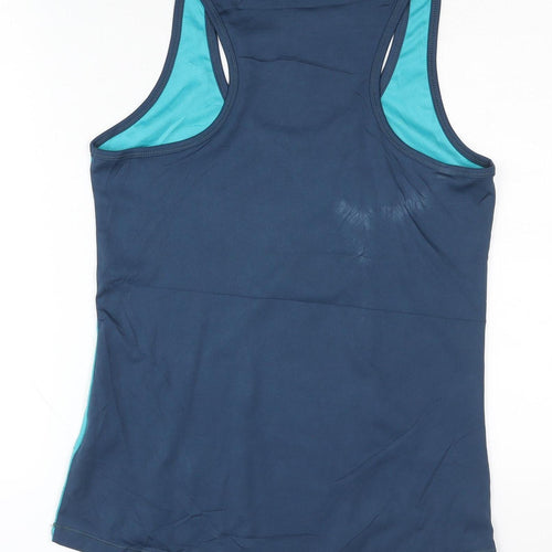Women's Blue Sleeveless Tank Top - Medium